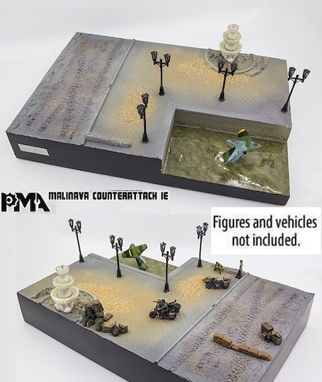 Set Contraatac Malinava WWII 1/72 E 20cmx30cm Pre-vopsit