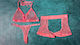 Ophelias Traum Lingerie Netzset BH-Offener Schritt Shorts Pink 10h3135pnk