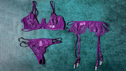 Ophelia's Dream Lingerie Purple Suspender Set 1011036 Ophelia's Dream Lingerie Purple Suspender Set 1011036