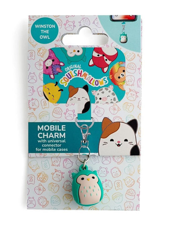 Squishmallows Squishmallows Winston Owl Mobile Charm – Universal Μπρελόκ Κινητού Mint Owl