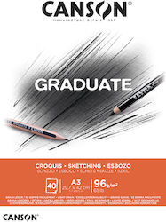 Bloc de schițe Canson Graduate Croquis A3 96gsm...