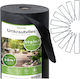 Agro Textilien Film Unkrautbarriere Dawidu Durchlässiges UV-Resistentes Bodendecker 50gr/m² 1x50m Schwarzes