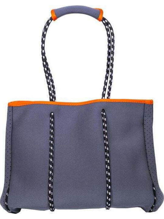 Max Fashion Υφασμάτινη Τσάντα Θαλάσσης Γκρι