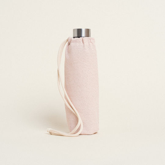 Beauty Home Fabric Bottle Case Rose Gold 12x22cm.