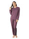 Mihra Winter Women's Pyjama Set Lilac
