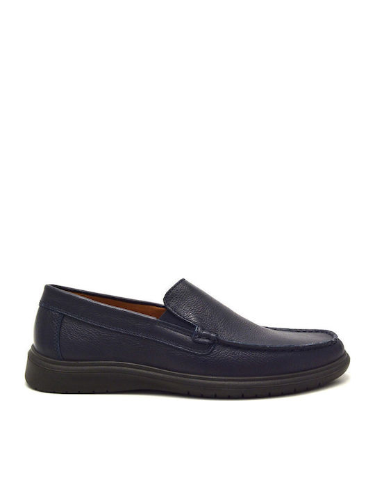 Δερμάτινα Ανδρικά Loafers σε Μπλε Χρώμα