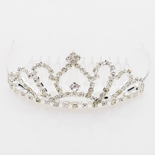 "crown Spark" Metal Tiara-Comb Rhinestones-1-Gold