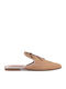 Mules with Heel in Beige Color
