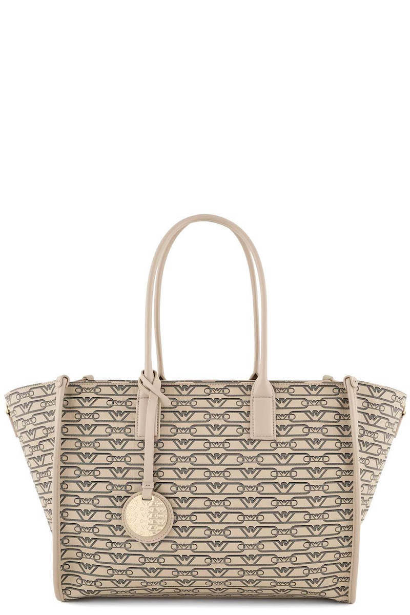 トートバッグ EMPORIO ARMANI Woman Tote bags Beige EW000370AF11951 F1074 Emporio Armani Women's Shopping Bag - Beige | Coggles
