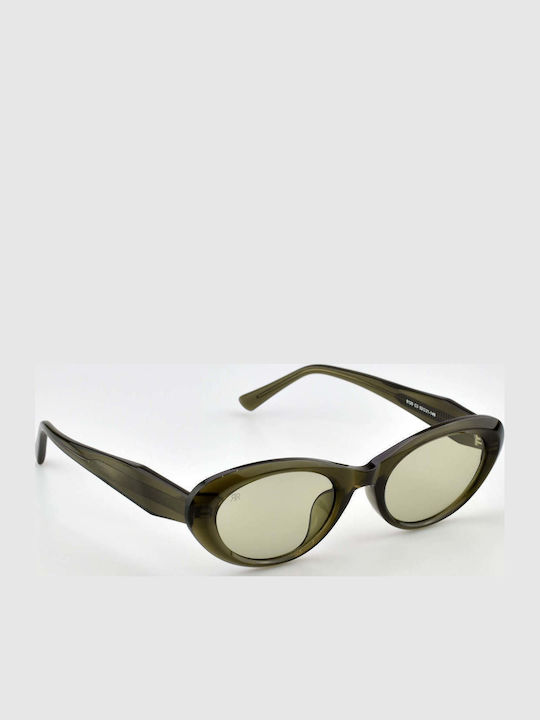 Red Raven Eclipse Women's Sunglasses with Green Plastic Frame and Green Lens rd-000027-OLIVE-52776450457934