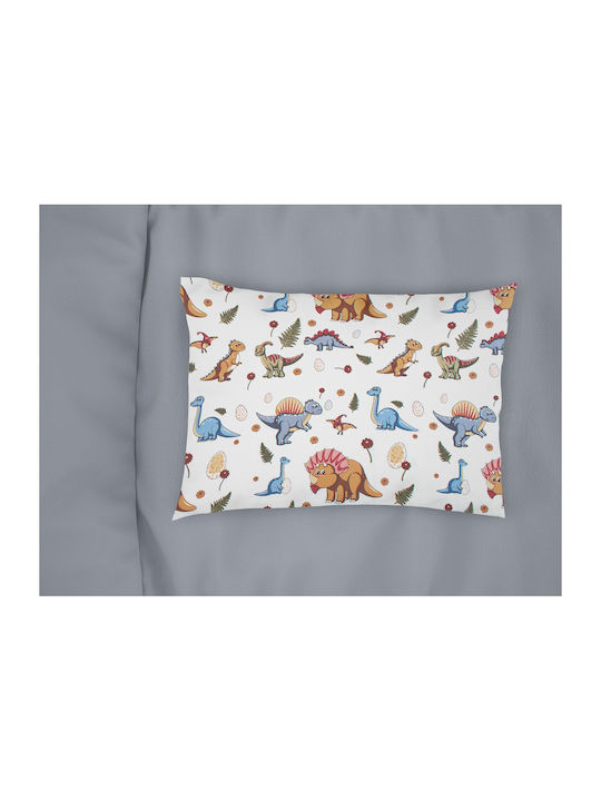 Dimcol Kids Cotton Pillowcase 50x70cm White-blue