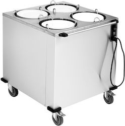 Τροχήλατο Dispenser Πιάτων Μονό Θερμαινόμενο M0138x Rnt 4325