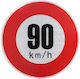 Geschwindigkeitsbegrenzung 90 Km/h Aufkleber