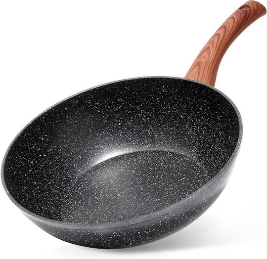 Vilde Wok Antiaderent Acoperire Granitica 28cm Negru