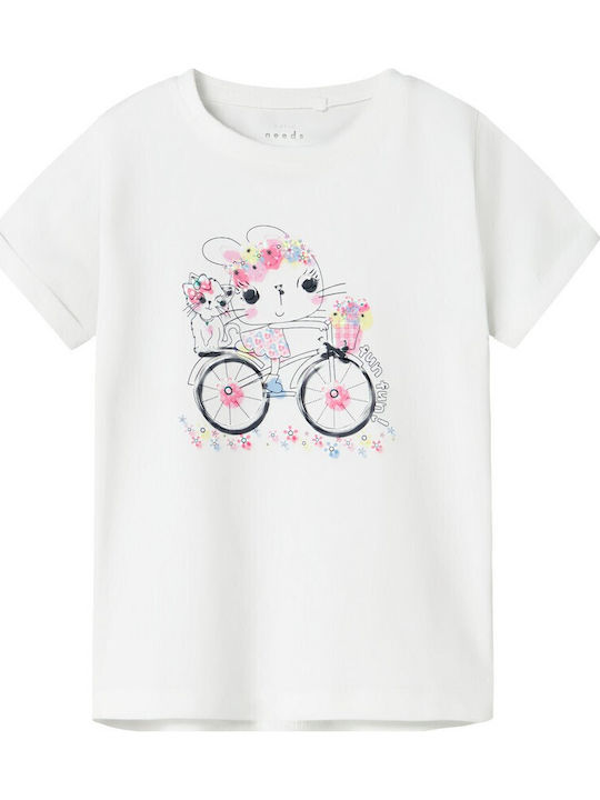 Name It Παιδικό T-shirt Λευκή White Bike