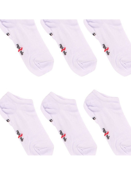 Design Socks Kids' Ankle Socks White 6 Pairs