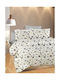 Dimcol Чаршаф Единично с Ластик Памук White-grey 70x140см