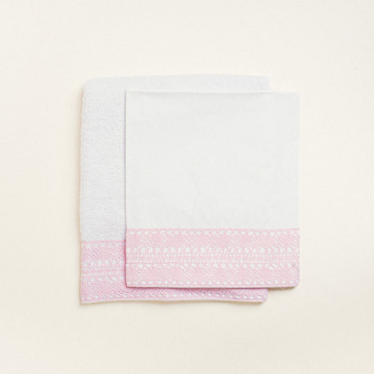 Beauty Home Pink Christening Oilcloths Set 3 Pieces