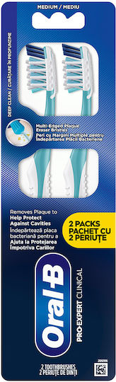 Oral-B Pro-expert Clinical Periuță de dinți Mediu Albastru deschis 2buc