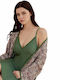 Mihra Summer Women's Robe with Nightdress Green