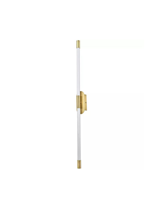 Modern Lamp Wall with Integrated LED and Natural White Light Gold