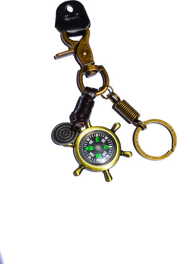 Busolă breloc din alamă aurie, dimensiune de buzunar, culoare aurie, busolă bronz breloc