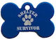 Hunde-Identifikationsmarke Shelter Blau 4x2cm