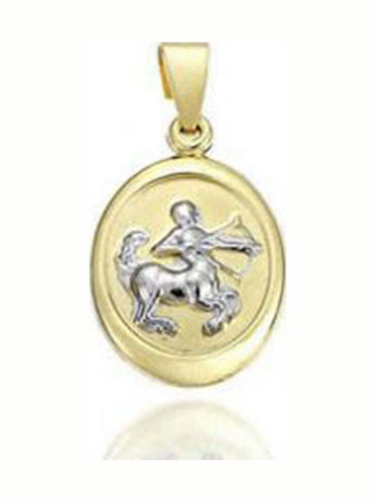 Rubini Rubini Charm Talisman Konstantin Tierkreiszeichen Schütze aus 9K Gold
