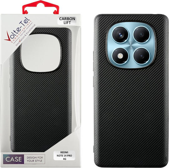 Volte-Tel Carbon Lift Back Cover Silicone Black (Redmi Note 14 Pro 4G)