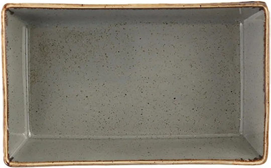 Порцеланова правоъгълна чинийка тъмносива 8x14см Porland Seasons 04alm002481 00048464