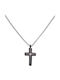U.S. Polo Assn. Schwarz Herren Kreuz aus Stahl mit Kette