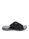 Leder Herrensandalen in Schwarz Farbe