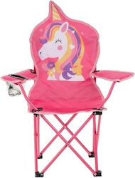 Scaun de camping pentru copii, pliabil, model unicorn, husă 36x36x75cm, fucsia Scaun de camping pentru copii, pliabil, model unicorn, husă 36x36x75cm, fucsia