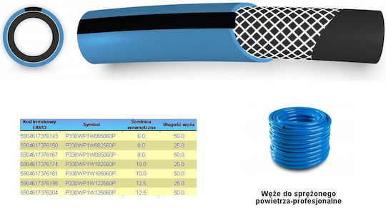 Compressed Air Hose Ø 10mm x 50m Blue Professional