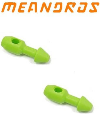 Meandros Plastic Beads Tied Bands 2pcs Green
