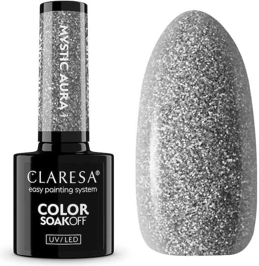 Claresa Mystic Aura Halb-permanenter Nagellack 1 mit Glitter 5gr 1Stück