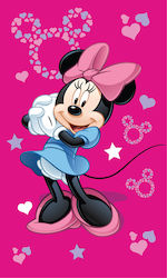 Prosop din bumbac 30x50 Minnie Mouse roz închis