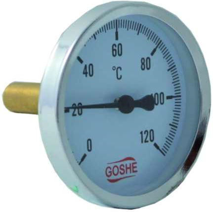 Bimetall-Axialthermometer Tb 100 0-120°C 1/2"