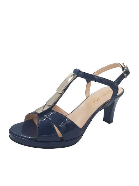 Soffice Sogno Leder Sandalen Anatomisch Blau