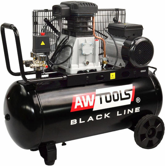 AWTools Compressor Single-Phase Air Compressors 97dB with Power 3hp and Airtank 90lt