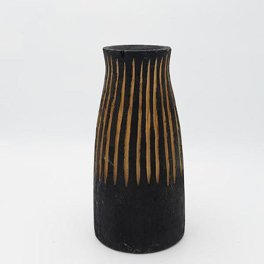 Decorative Vase Black 13x13x28cm