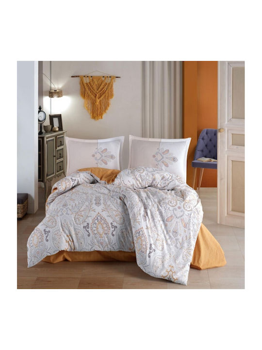Pucioasa Set Husă de Pilotă Bumbac Dublă cu 2 Fețe de Pernă & 1 Cearsaf 200x220 Paisley
