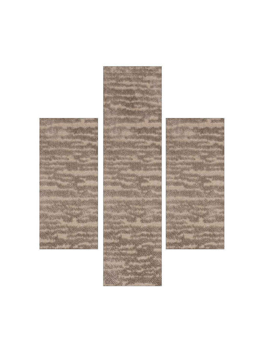 Klonaras Σετ Μοντέρνα Χαλιά Κρεβατοκάμαρας Beige KL472587 3τμχ