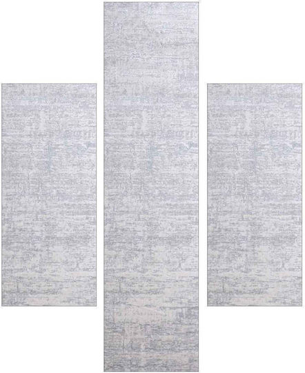 Klonaras Σετ Μοντέρνα Χαλιά Κρεβατοκάμαρας Light Grey KL472608 3τμχ