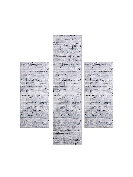 Klonaras Σετ Μοντέρνα Χαλιά Κρεβατοκάμαρας Grey KL472605 3τμχ