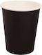 Tefaco Disposable Cup Paper Black 240ml