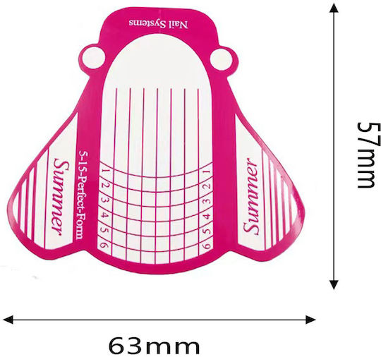 Paper Nail Forms Design 57mm*63mm 60 Pieces