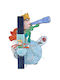 Easter Candle The Little Prince Flat Scented and Handmade Plexiglass Blue