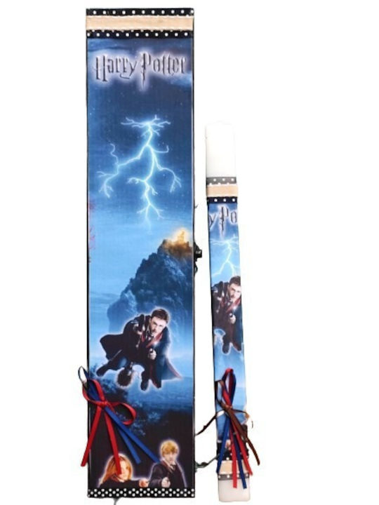 Easter Candle Harry Potter Flat Scented Handmade with Box Blue