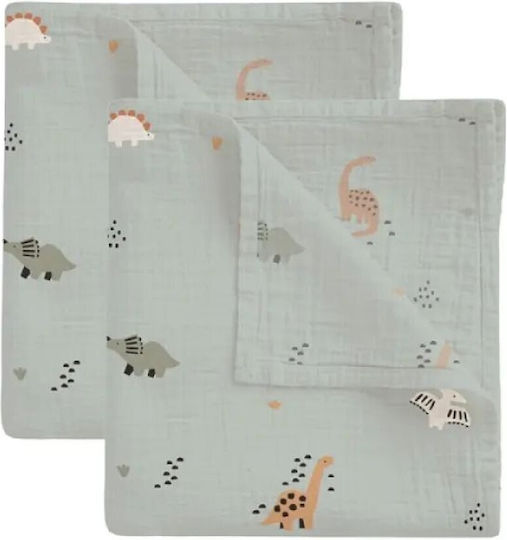 Bimbidreams Bronto Muslin Gray Swaddle Blankets 60x60cm 2 Pieces